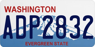 WA license plate ADP2832