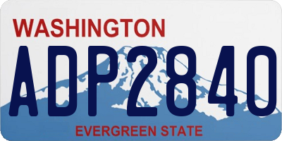 WA license plate ADP2840