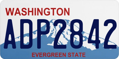 WA license plate ADP2842
