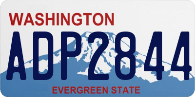 WA license plate ADP2844