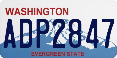 WA license plate ADP2847