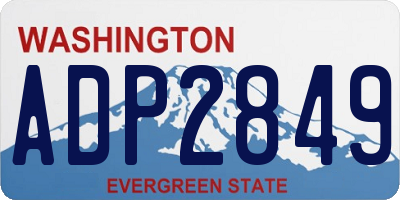 WA license plate ADP2849