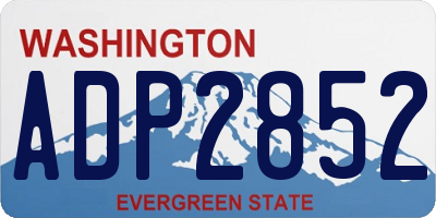 WA license plate ADP2852