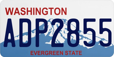 WA license plate ADP2855