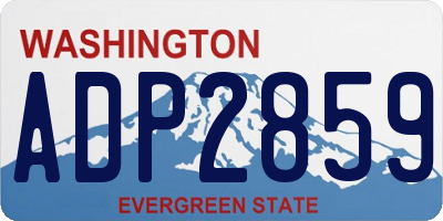 WA license plate ADP2859