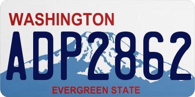 WA license plate ADP2862