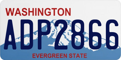 WA license plate ADP2866