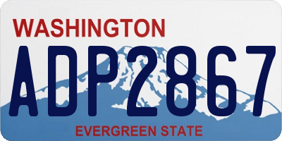 WA license plate ADP2867