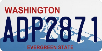 WA license plate ADP2871