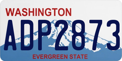 WA license plate ADP2873