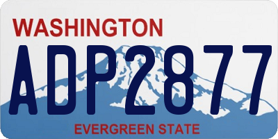 WA license plate ADP2877