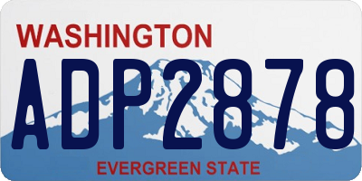 WA license plate ADP2878
