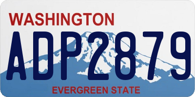 WA license plate ADP2879