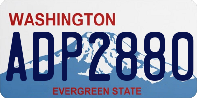 WA license plate ADP2880