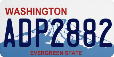 WA license plate ADP2882