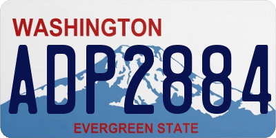 WA license plate ADP2884