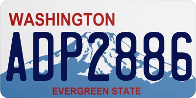 WA license plate ADP2886