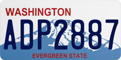 WA license plate ADP2887