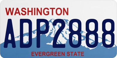 WA license plate ADP2888