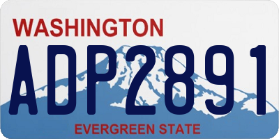 WA license plate ADP2891