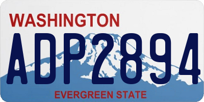 WA license plate ADP2894