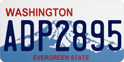 WA license plate ADP2895