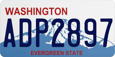 WA license plate ADP2897