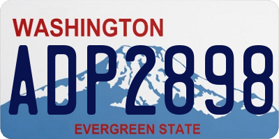 WA license plate ADP2898