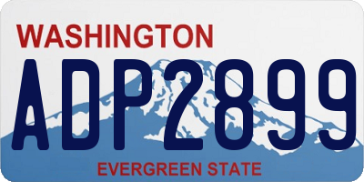 WA license plate ADP2899
