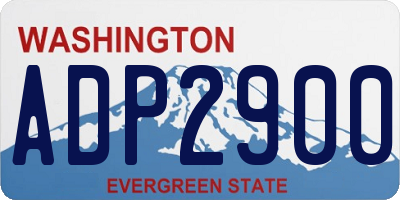WA license plate ADP2900