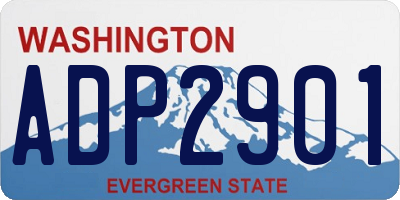 WA license plate ADP2901