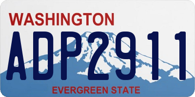 WA license plate ADP2911