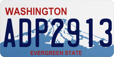 WA license plate ADP2913