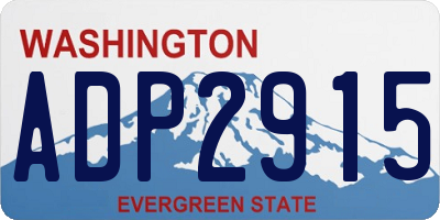 WA license plate ADP2915