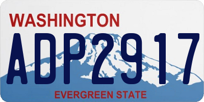 WA license plate ADP2917