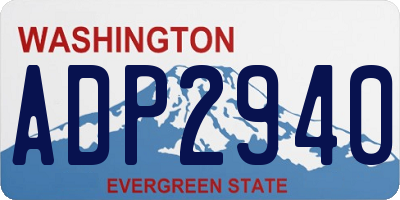WA license plate ADP2940