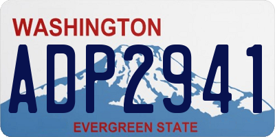 WA license plate ADP2941