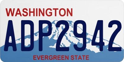 WA license plate ADP2942