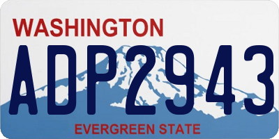 WA license plate ADP2943