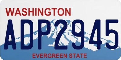 WA license plate ADP2945