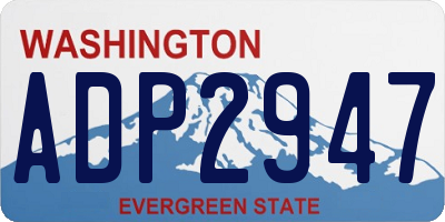 WA license plate ADP2947
