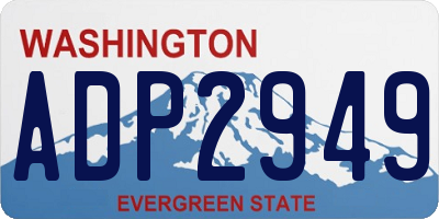 WA license plate ADP2949