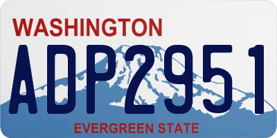 WA license plate ADP2951
