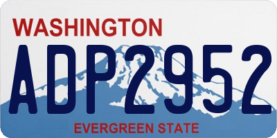 WA license plate ADP2952
