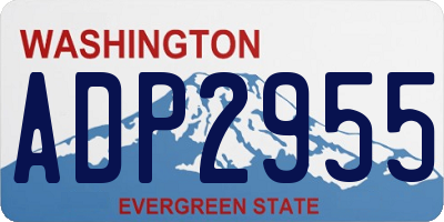 WA license plate ADP2955