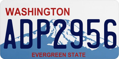 WA license plate ADP2956