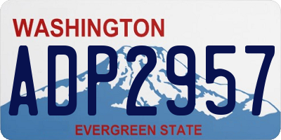 WA license plate ADP2957