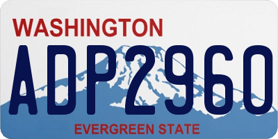 WA license plate ADP2960