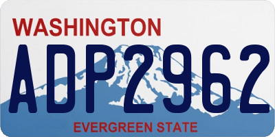 WA license plate ADP2962