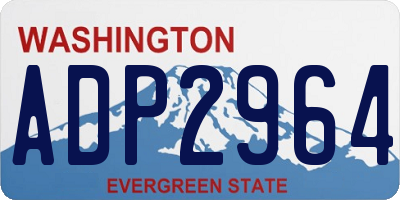 WA license plate ADP2964